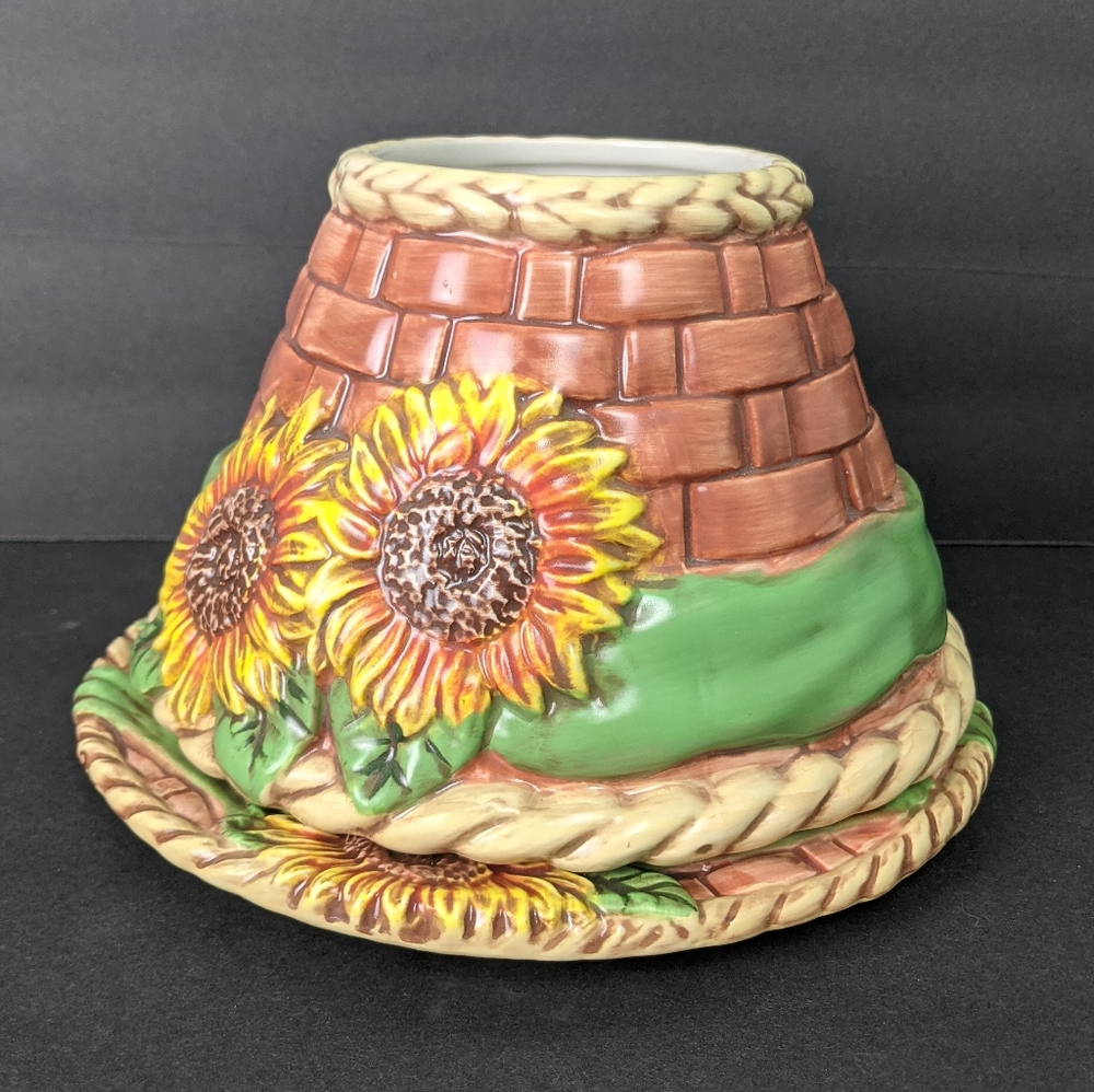 Yankee Candle Sunflower Topper / Shade and Plate, Summer Flowers, Fall Flowers